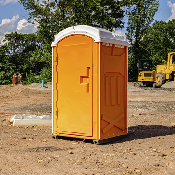 how often are the porta potties cleaned and serviced during a rental period in Ledyard